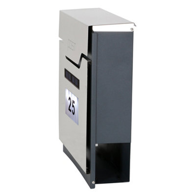 Phoenix Estilo Top Loading Letter Box MB0125KS in Stainless Steel with Key Lock. FREE DELIVERY - 6