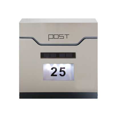 Phoenix Estilo Top Loading Letter Box MB0125KS in Stainless Steel with Key Lock. FREE DELIVERY - 7