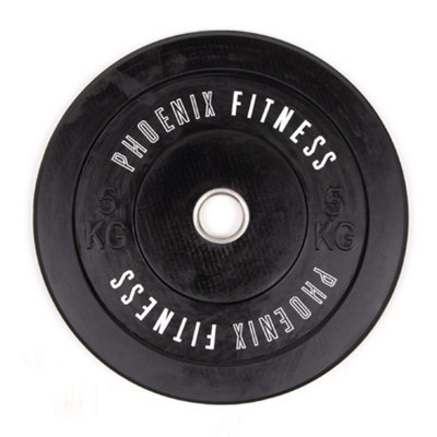 Phoenix Fitness Olympic Bumper Plate 5kg - Black