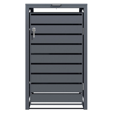 Phoenix GB1168AAK Anthracite Single Wheelie Bin Store / Bin Storage - 3