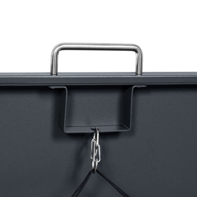 Phoenix GB1168AWK Single Wheelie Bin Steel Storage in Oak Wood Effect - 8