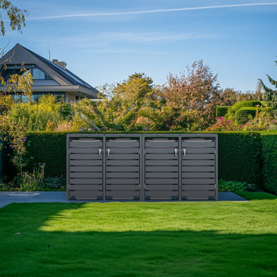 Phoenix GB4426AAK Anthracite Quad Wheelie Bin Store / Bin Storage