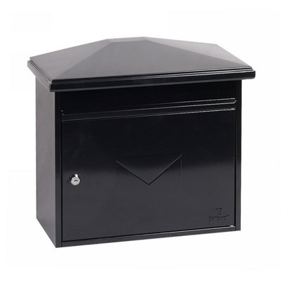 Phoenix Libro Front Loading Letter Box MB0115KB in Black with Key Lock