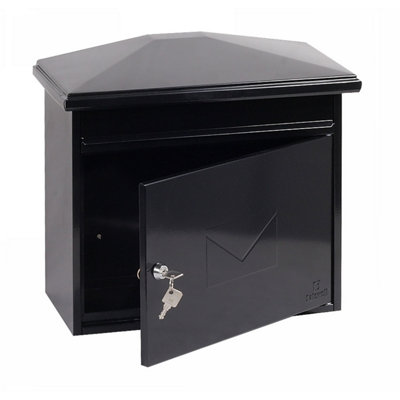 Phoenix Libro Front Loading Letter Box MB0115KB in Black with Key Lock - 3