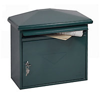 Phoenix Libro Front Loading Letter box MB0115KG in Green with Key Lock