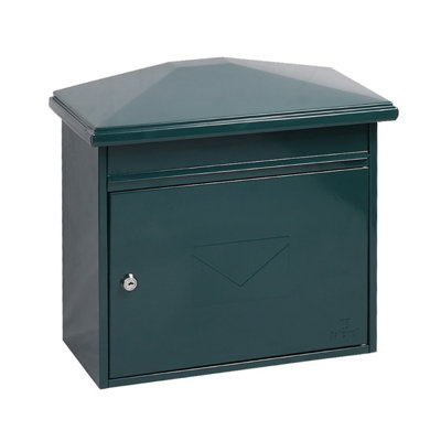 Phoenix Libro Front Loading Letter box MB0115KG in Green with Key Lock