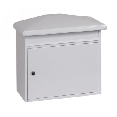 Phoenix Libro Front Loading Letter Box MB0115KW in White with Key Lock