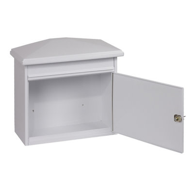 Phoenix Libro Front Loading Letter Box MB0115KW in White with Key Lock