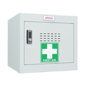 Phoenix MC0344GGE Size 1 Light Grey Medical Cube Locker with Electronic Lock