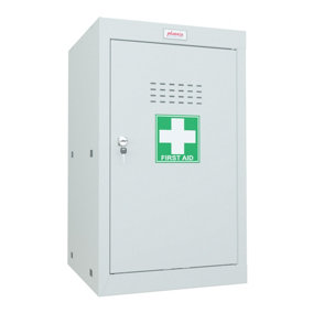 Phoenix MC0644GGK Size 3 Light Grey Medical Cube Locker with Key Lock