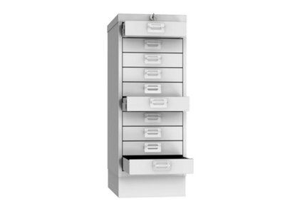 Phoenix MD Series MD0604G 10 Drawer Multidrawer Cabinet in Grey with Key Lock