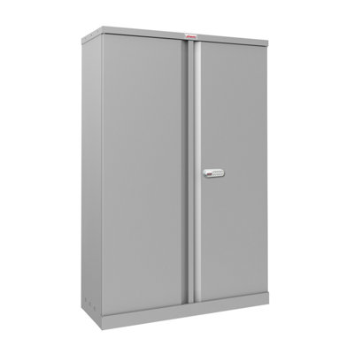 Phoenix SCL Series SCL1491GGE 2 Door 3 Shelf Steel Storage Cupboard in Grey with Electronic Lock