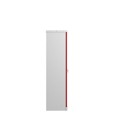 Phoenix SCL Series SCL1491GRE 2 Door 3 Shelf Steel Storage Cupboard Grey Body & Red Doors with Electronic Lock