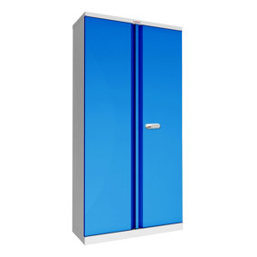 Phoenix SCL Series SCL1891GBE 2 Door 4 Shelf Steel Storage Cupboard Grey Body & Blue Doors with Electronic Lock