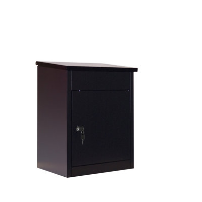 Phoenix Top Loading Parcel Box PB0581BK in Black with Key Lock with FREE Delivery