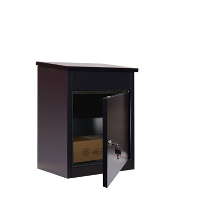 Phoenix Top Loading Parcel Box PB0581BK in Black with Key Lock with FREE Delivery