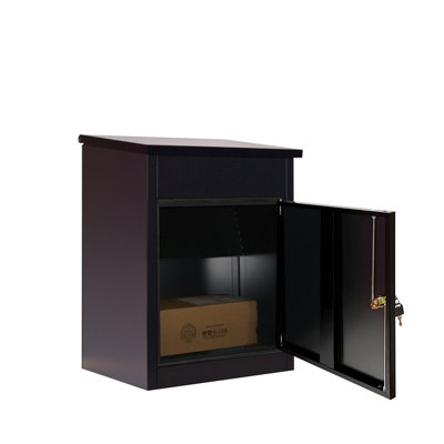 Phoenix Top Loading Parcel Box PB0581BK in Black with Key Lock with FREE Delivery