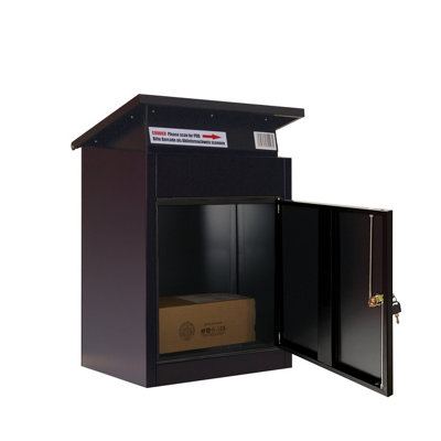 Phoenix Top Loading Parcel Box PB0581BK in Black with Key Lock with FREE Delivery