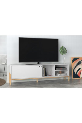 Phoenix White Modern TV Unit - 185cm