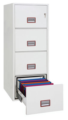 Phoenix World Class Vertical Fire File FS2274K 4 Drawer Filing Cabinet ...