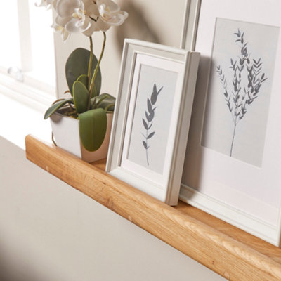 Photo and Display Shelf Made from Solid Oak - Wooden Floating Shelf  - Off the Grain 40cm (L)