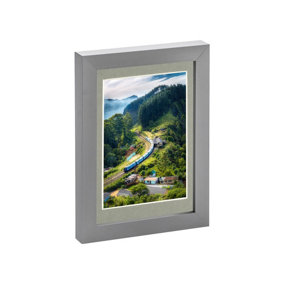 Photo Frame with 4" x 6" Mount - 5" x 7" - Grey/Grey