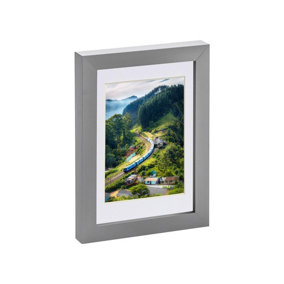Photo Frame with 4" x 6" Mount - 5" x 7" - Grey/White