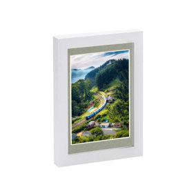 Photo Frame with 4" x 6" Mount - 5" x 7" - White/Grey