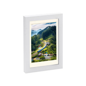 Photo Frame with 4" x 6" Mount - 5" x 7" - White/Ivory