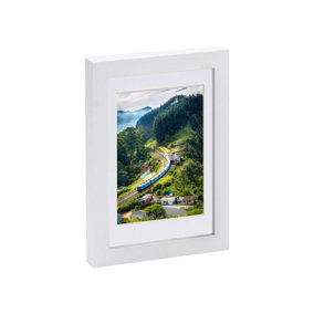 Photo Frame with 4" x 6" Mount - 5" x 7" - White/White