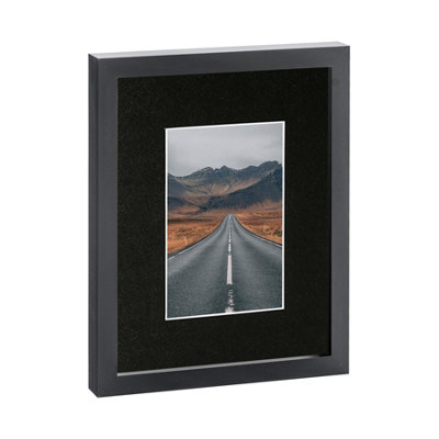 Photo Frame with 4" x 6" Mount - 8" x 10" - Black/Black