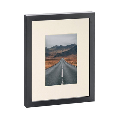 Photo Frame with 4" x 6" Mount - 8" x 10" - Black/Ivory