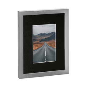 Photo Frame with 4" x 6" Mount - 8" x 10" - Grey/Black
