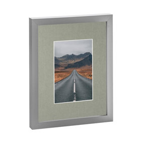 Photo Frame with 4" x 6" Mount - 8" x 10" - Grey/Grey