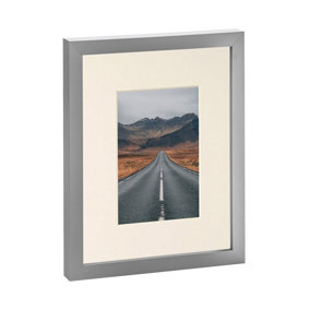 Photo Frame with 4" x 6" Mount - 8" x 10" - Grey/Ivory