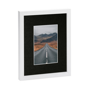 Photo Frame with 4" x 6" Mount - 8" x 10" - White/Black
