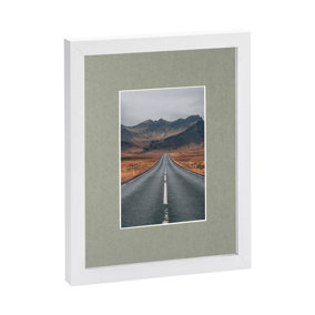 Photo Frame with 4" x 6" Mount - 8" x 10" - White/Grey