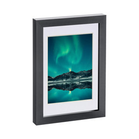 Photo Frame with 4" x 6" Mount - A5 (6" x 8") - Black/White