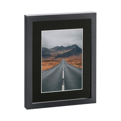 Photo Frame with 5" x 7" Mount - 8" x 10" - Black/Black