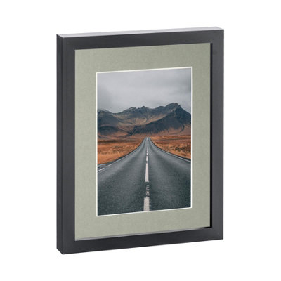 Photo Frame with 5" x 7" Mount - 8" x 10" - Black/Grey