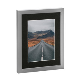 Photo Frame with 5" x 7" Mount - 8" x 10" - Grey/Black