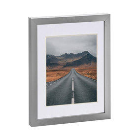 Photo Frame with 5" x 7" Mount - 8" x 10" - Grey/White