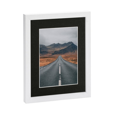 Photo Frame with 5" x 7" Mount - 8" x 10" - White/Black