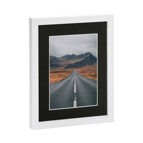 Photo Frame with 5" x 7" Mount - 8" x 10" - White/Black