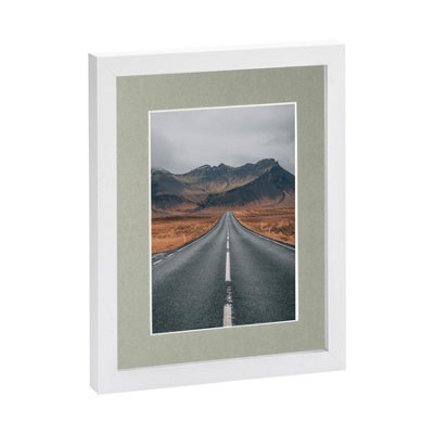 Photo Frame with 5" x 7" Mount - 8" x 10" - White/Grey