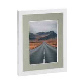 Photo Frame with 5" x 7" Mount - 8" x 10" - White/Grey