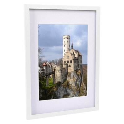 Photo Frame with A4 Mount - A3 (12" x 17") - White/White