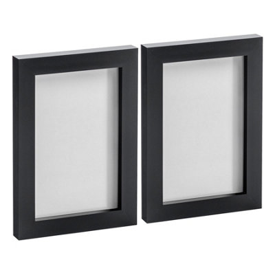 Photo Frames - 4" x 6" - Black - Pack of 2