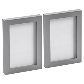 Photo Frames - 4" x 6" - Grey - Pack of 2