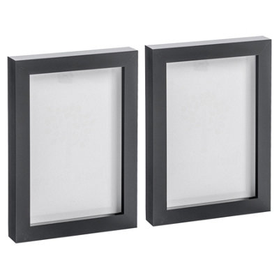 Photo Frames - 5" x 7" - Black - Pack of 2